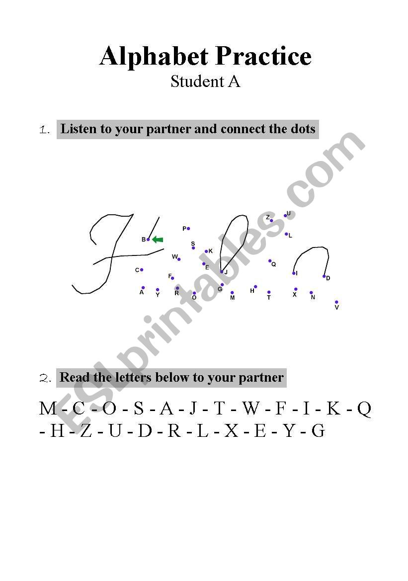 ABC Connect the dots worksheet