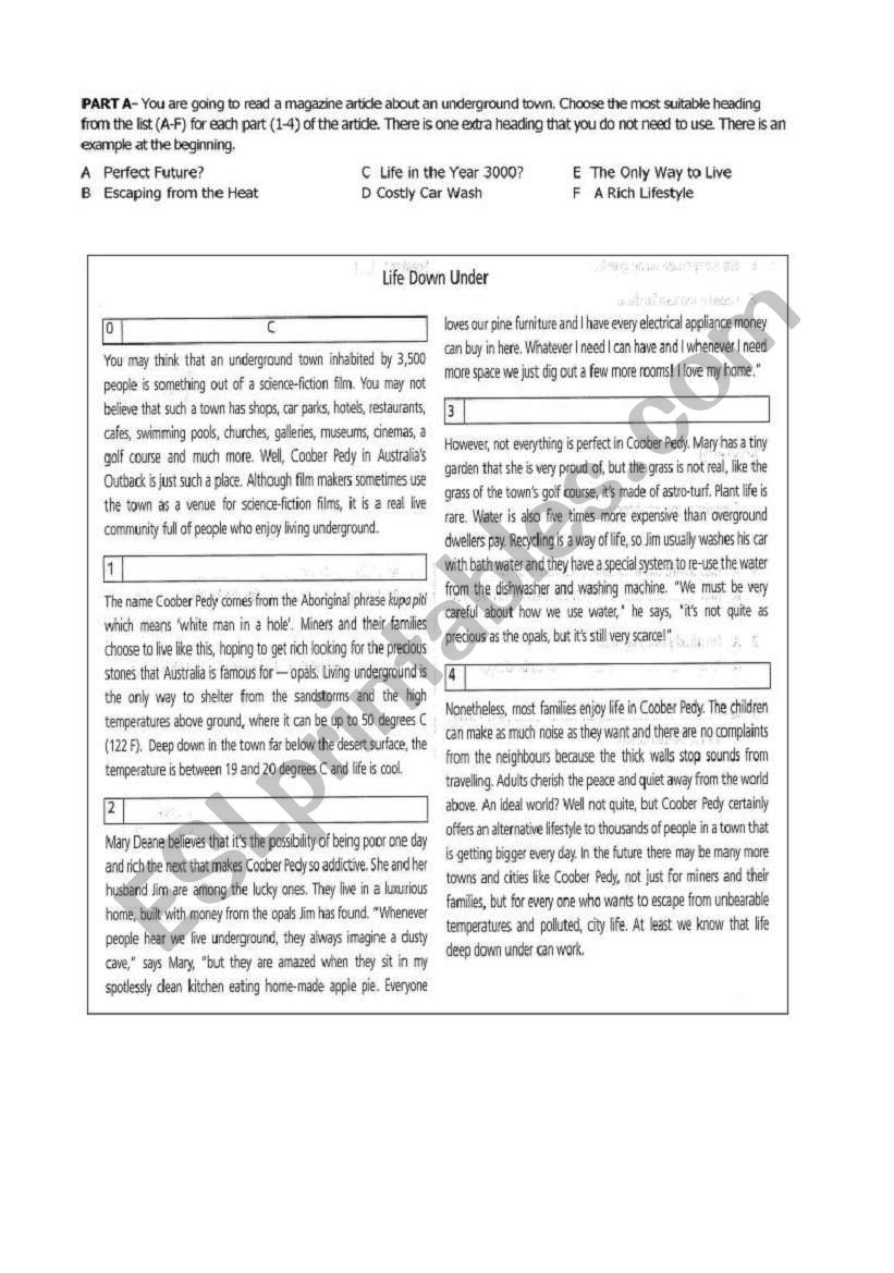 Integrated Skills Worksheet worksheet