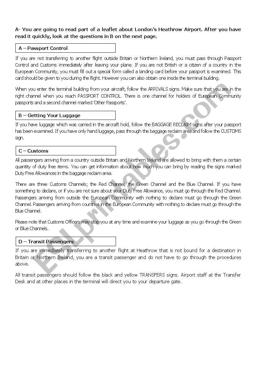 Integrated Skills Worksheet worksheet