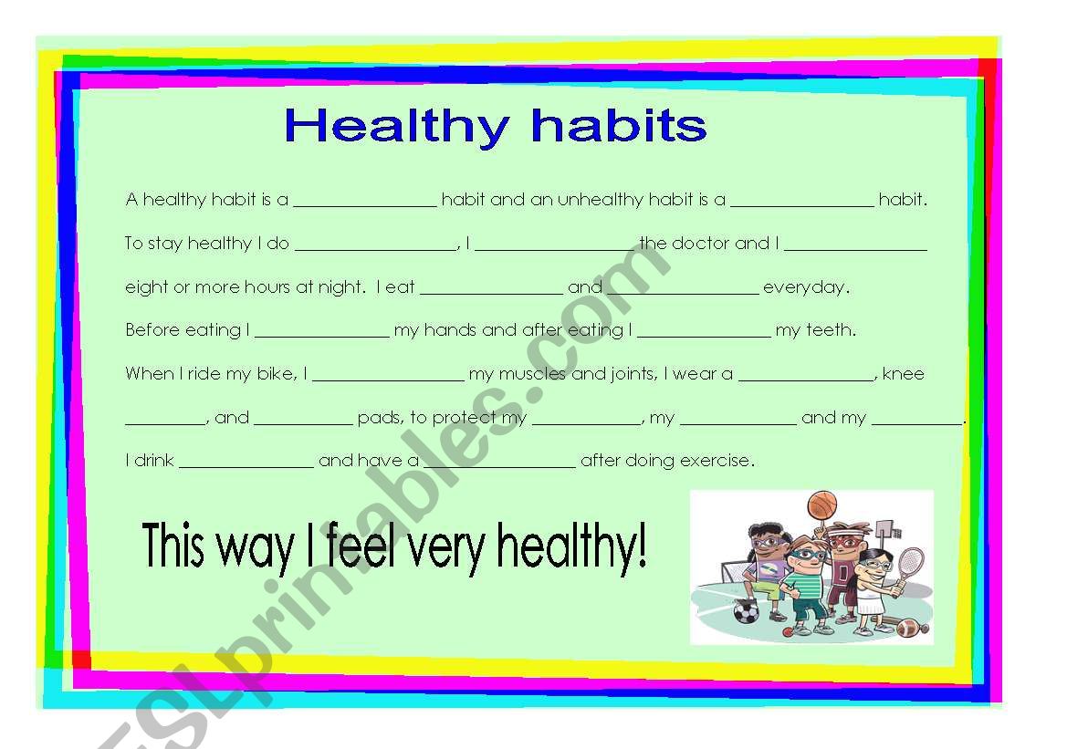 HEALTHY HABITS worksheet