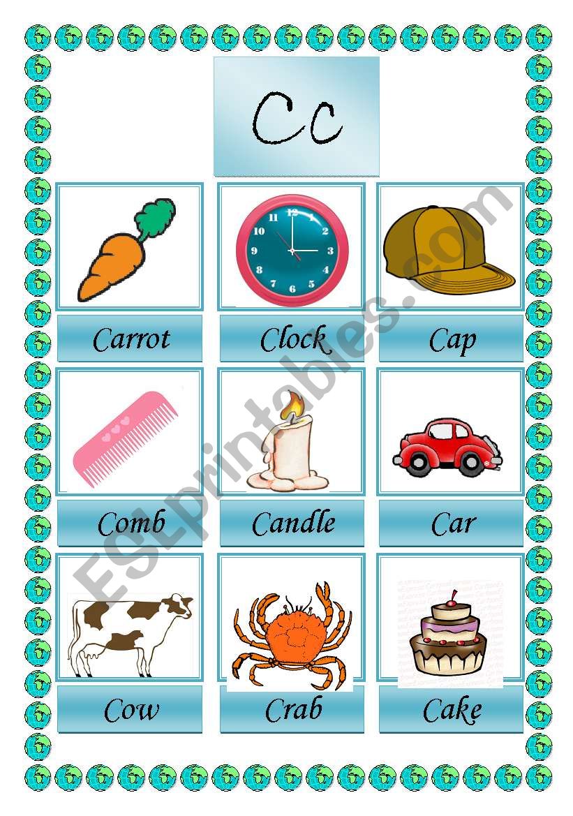 picture dictionary C 1-2 worksheet