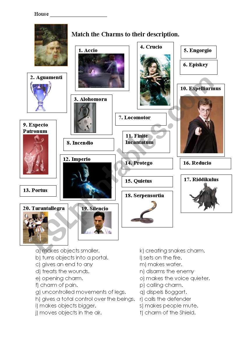 Harry Potter Lesson worksheet