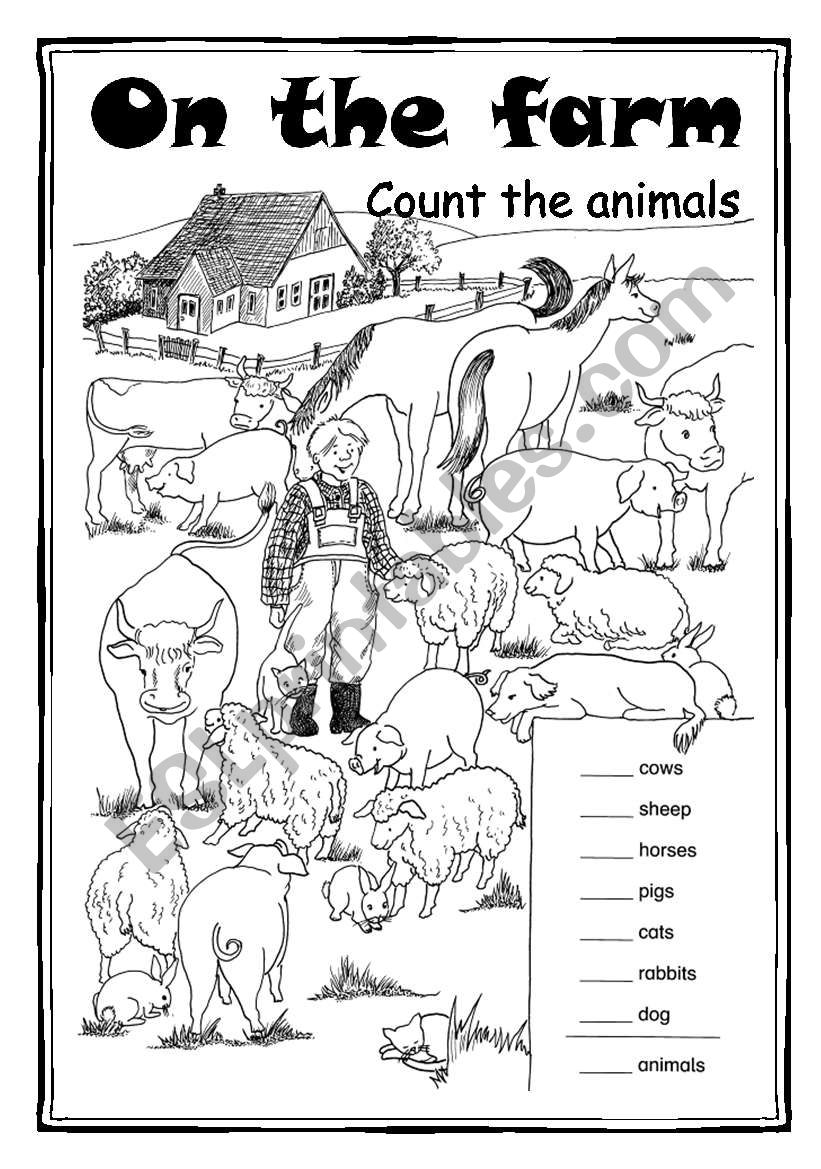 On the farm - Count the animals