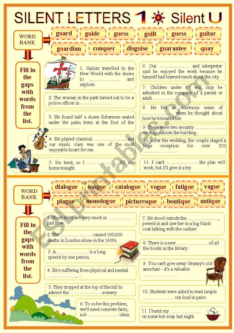 SILENT LETTERS 1 worksheet