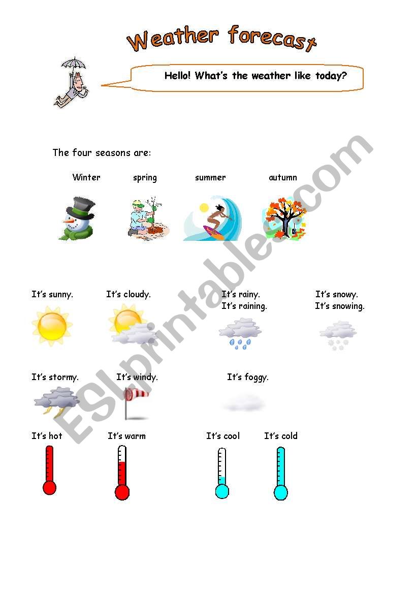 weather forecast worksheet