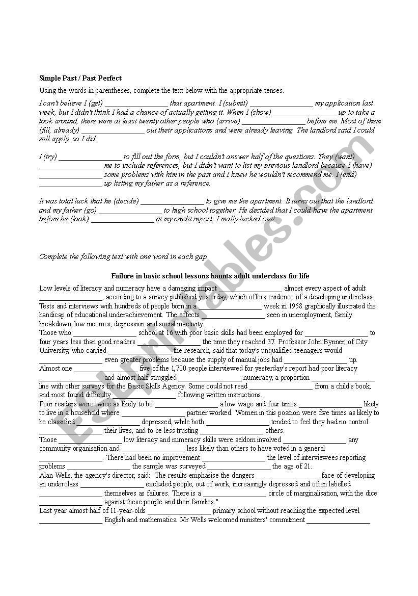 Grammar Test worksheet