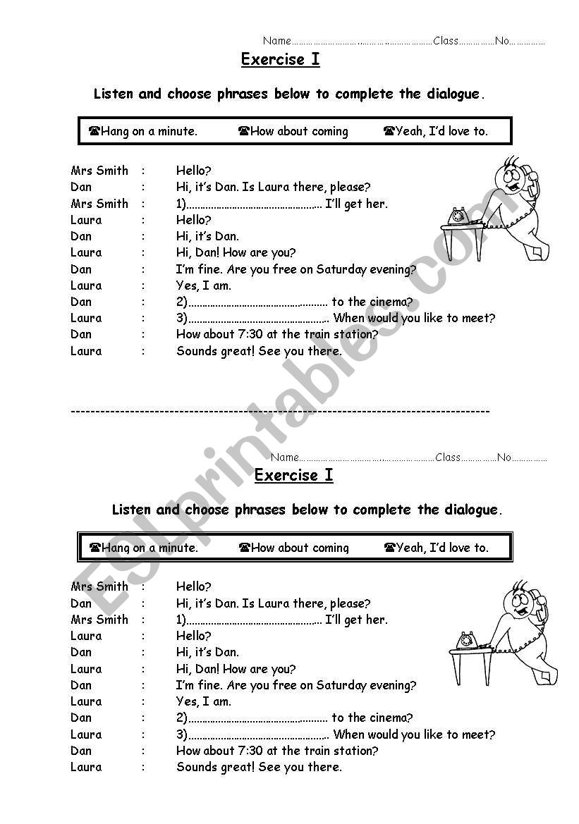 conversation - invitation worksheet