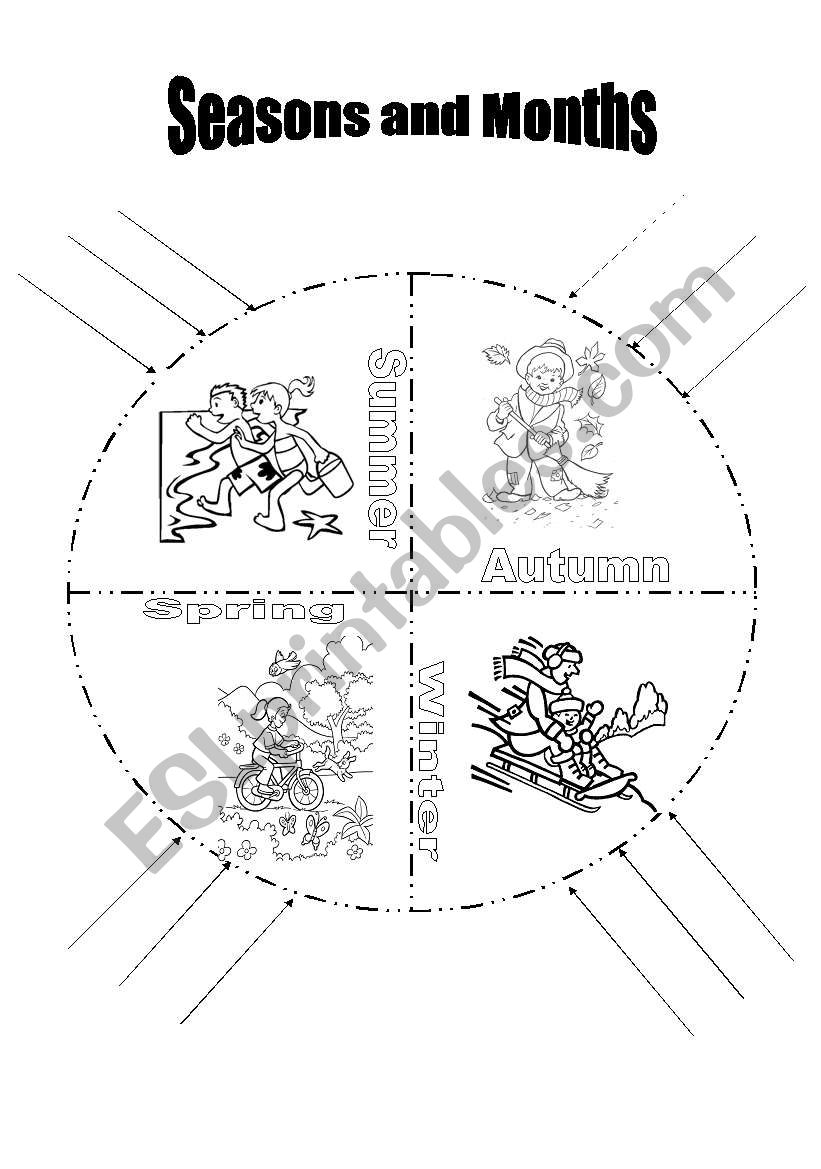 Seasons and months worksheet