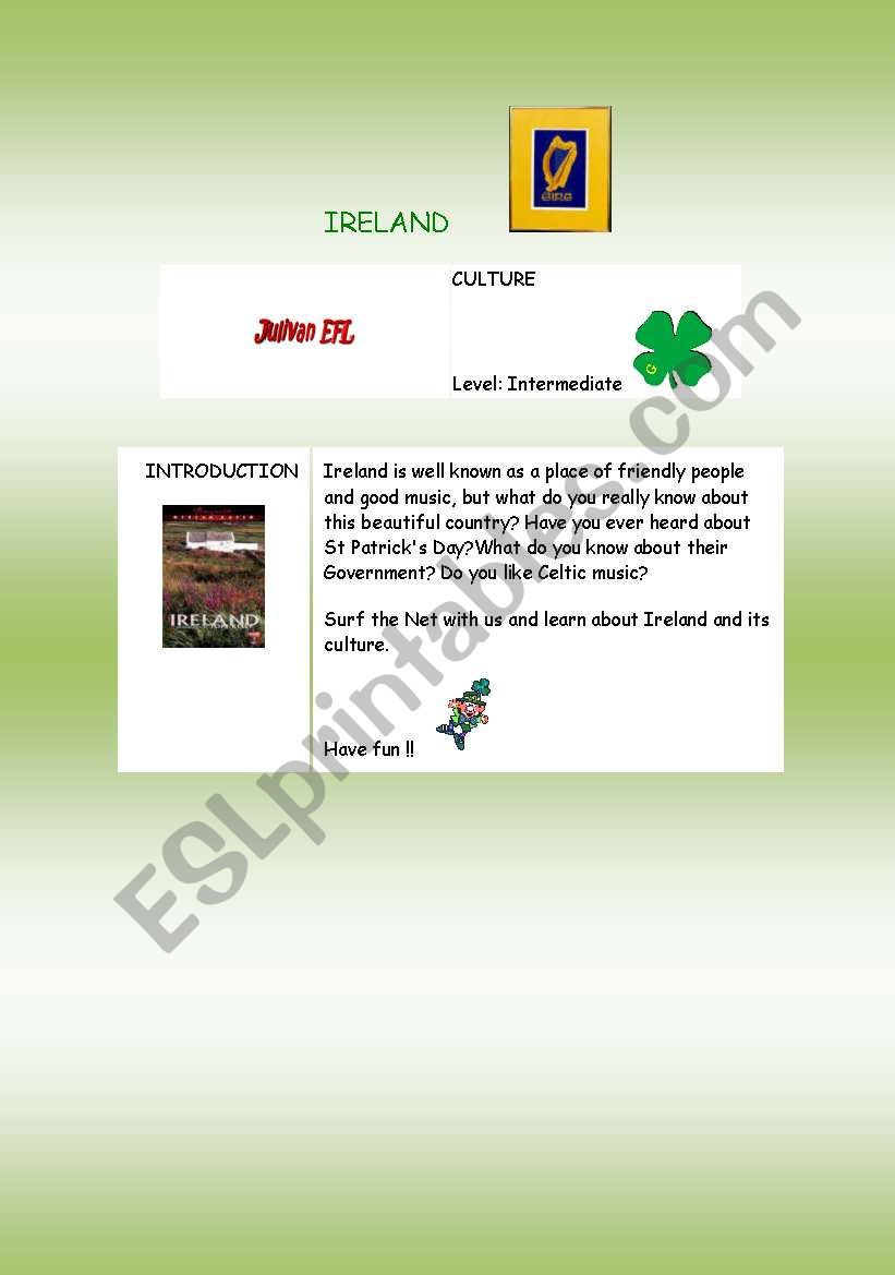 Treasure Hunt Ireland (3 pages)