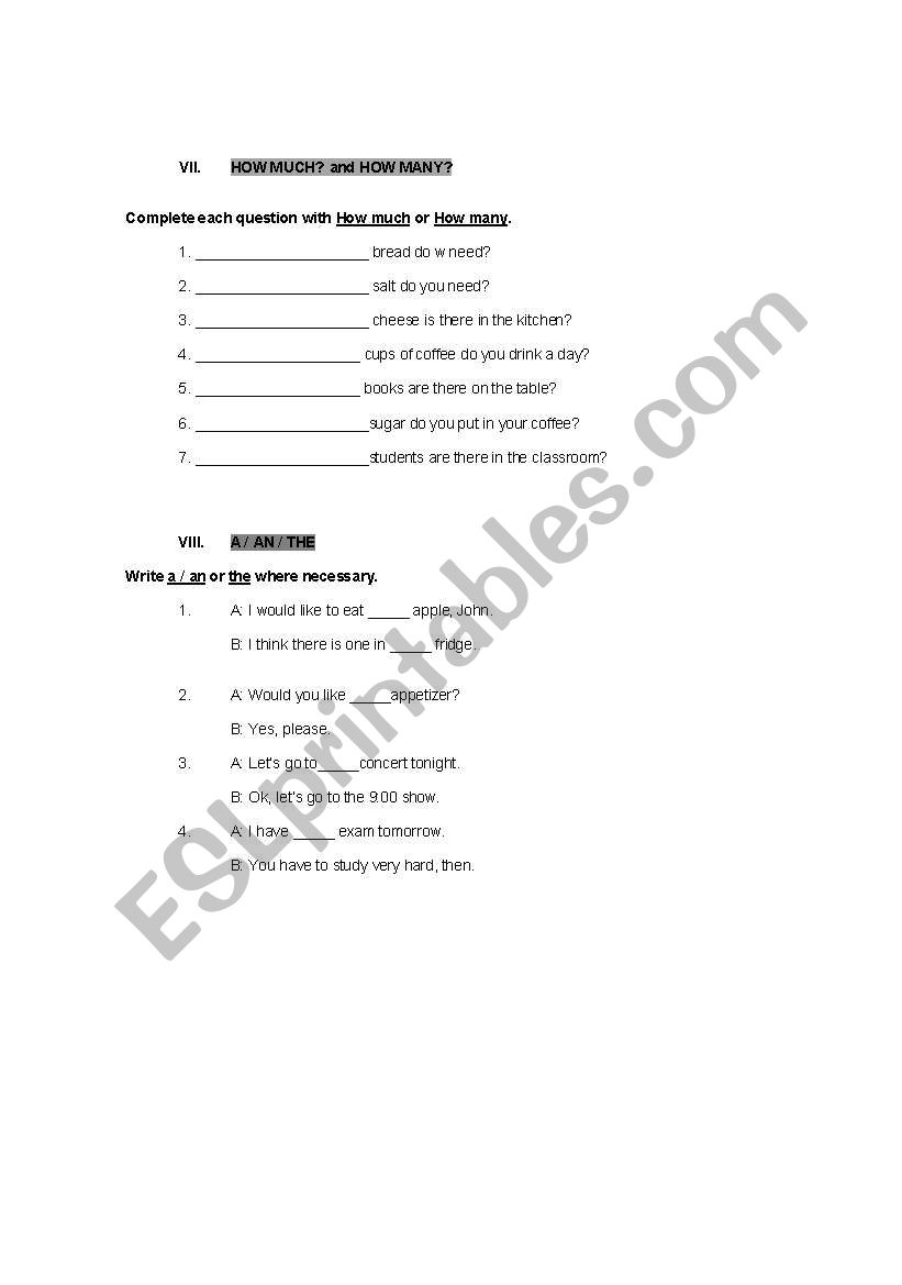 test part 4 worksheet