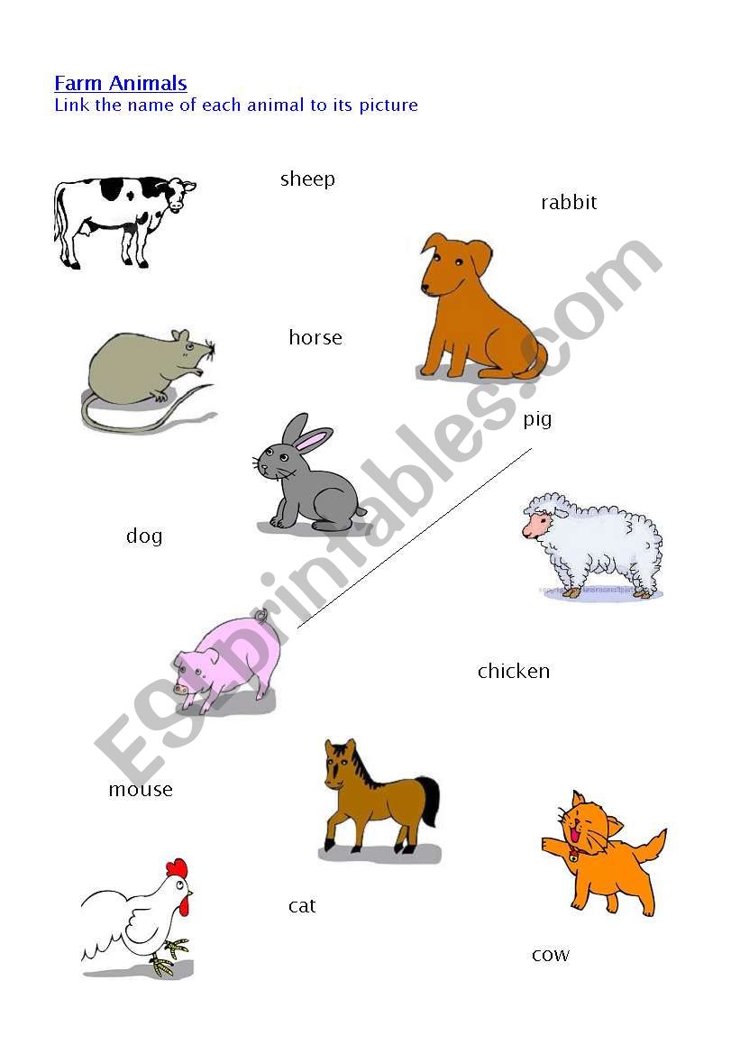 Farm Animals 2 - linking pictures to words
