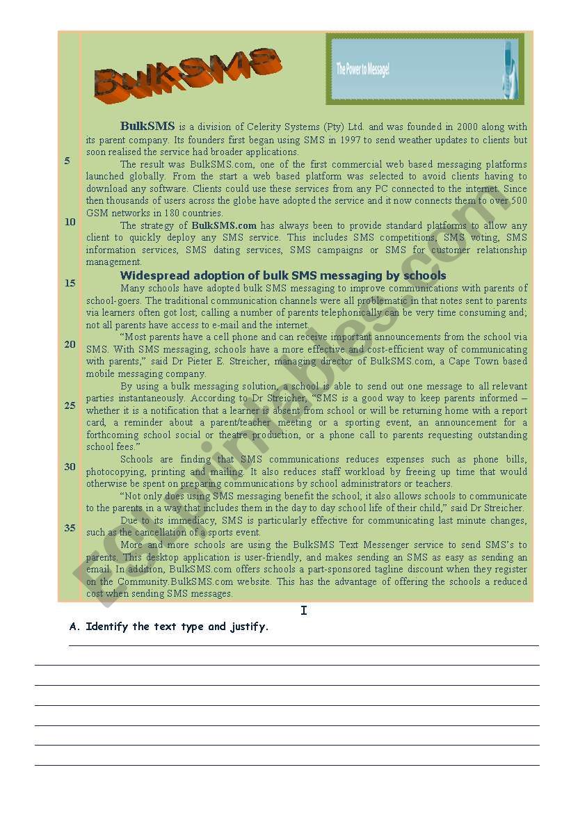 Teens,school,mobiles and ads worksheet