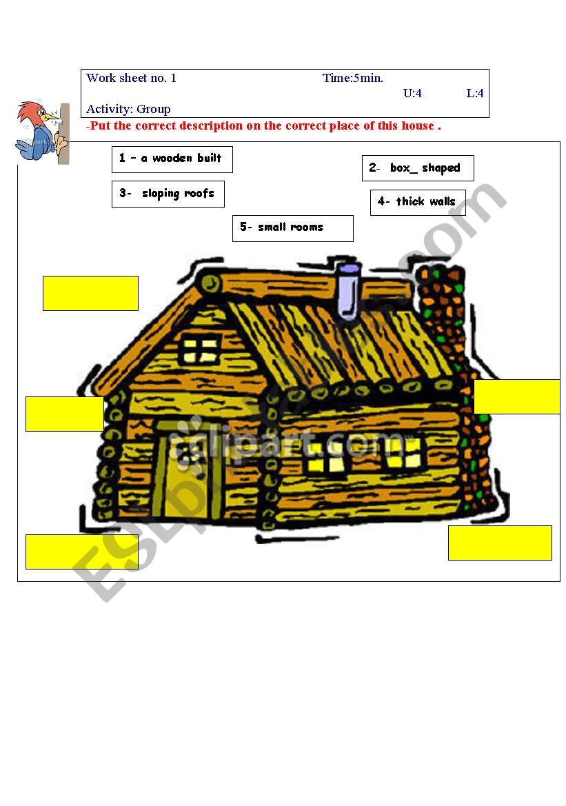 houses worksheet