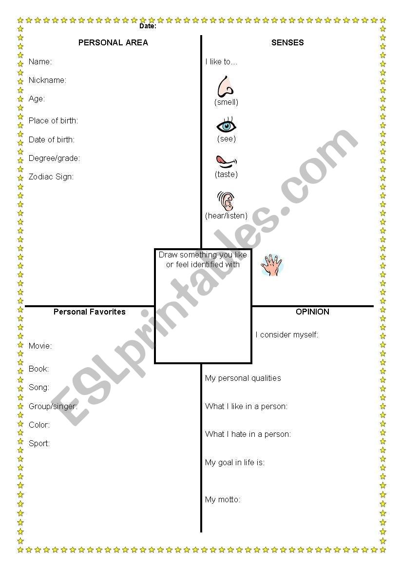 Get to know your students worksheet