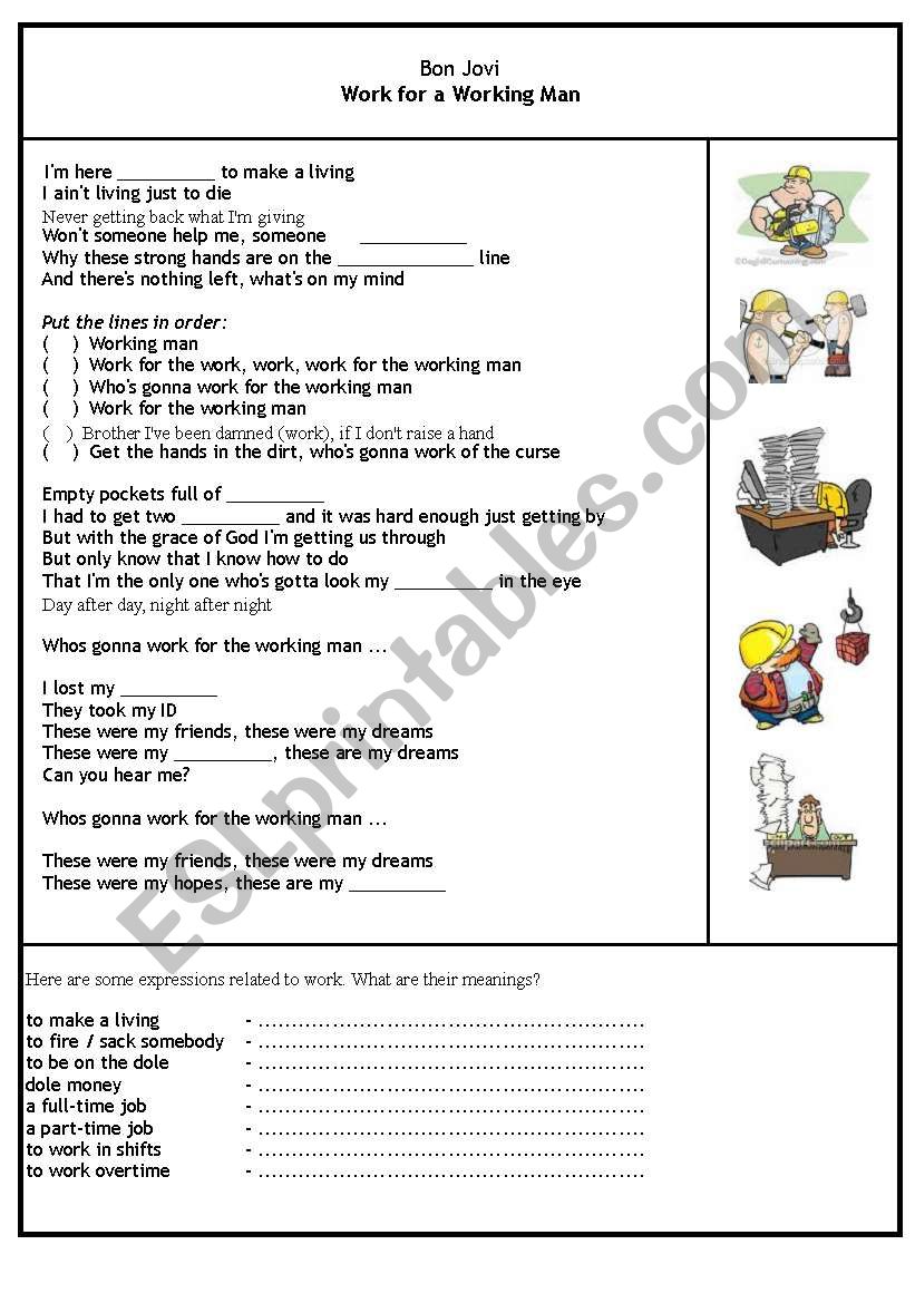 Work worksheet