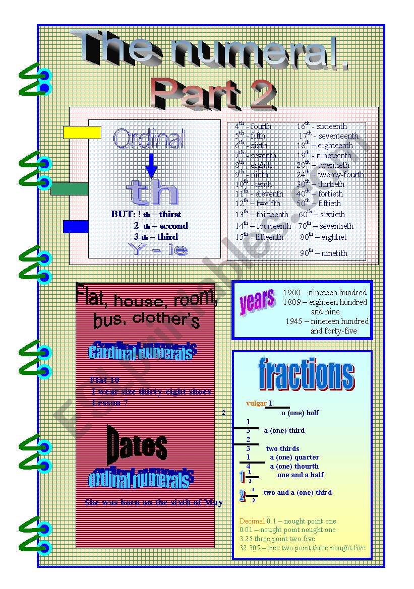 Mr Numeral. 2/3 worksheet