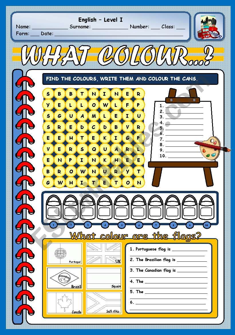 WHAT COLOUR...? worksheet