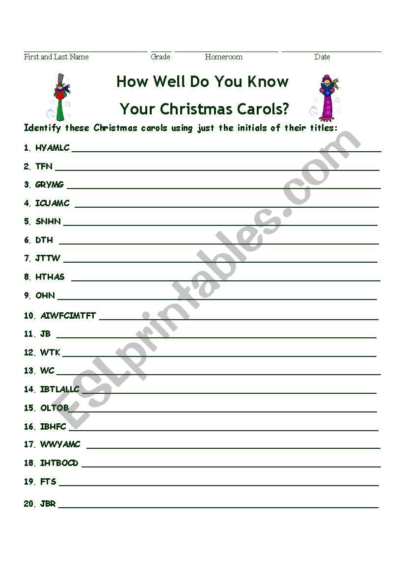 Christmas:  How Well Do You Know Your Christmas Carols?