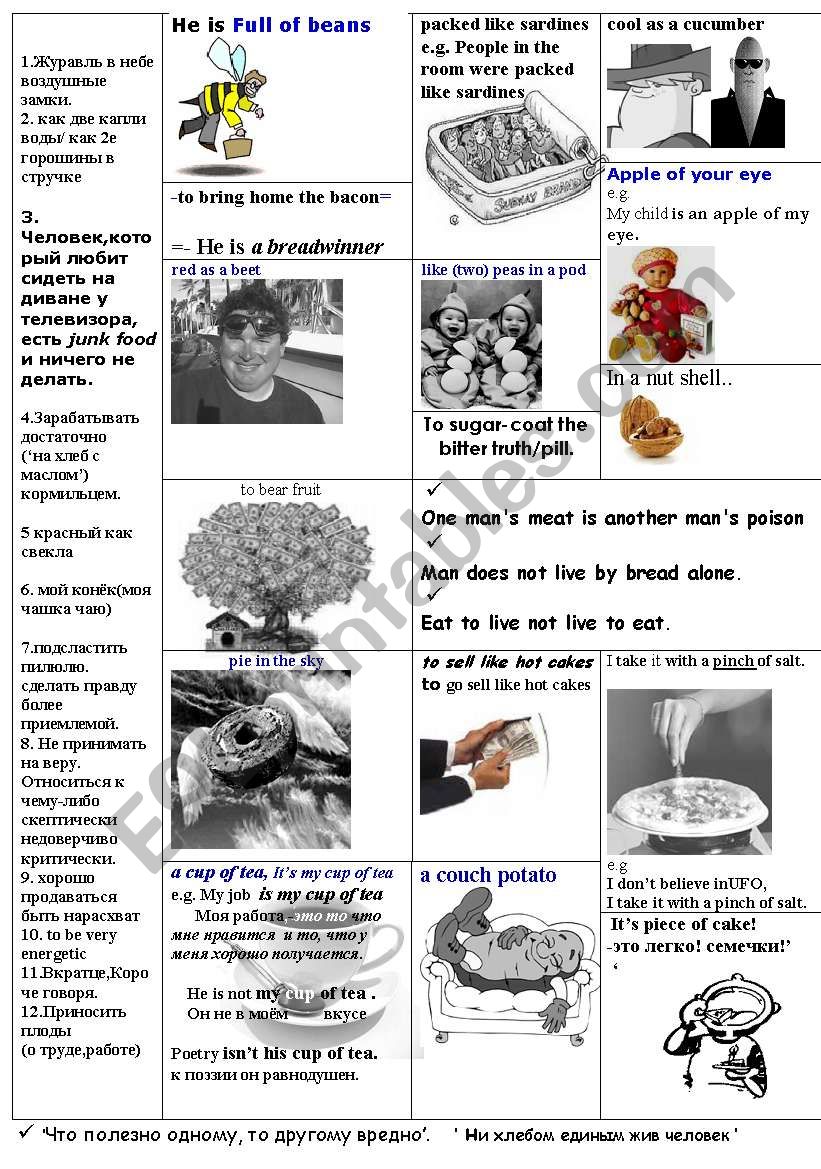 idioms-and-phrases-that-include-some-food-words-esl-worksheet-by-tatyana83