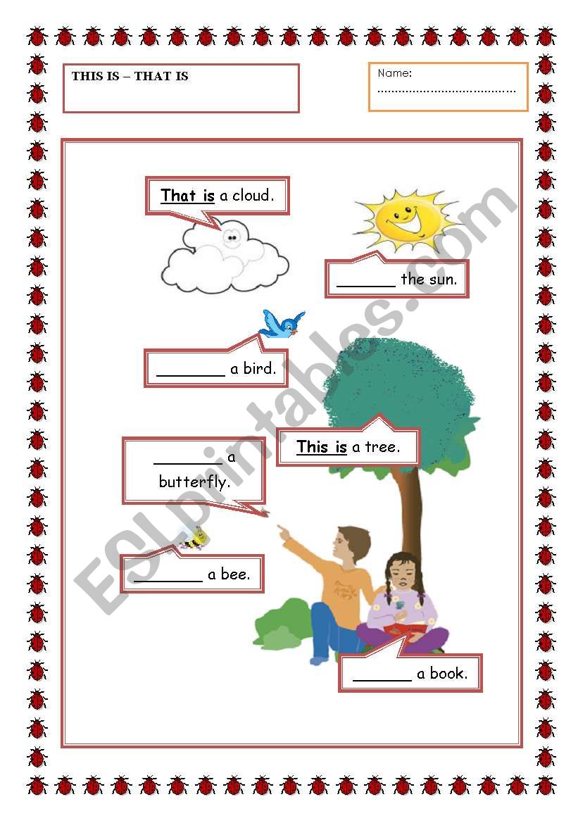 DEMONSTRATIVES: THIS IS - THAT IS