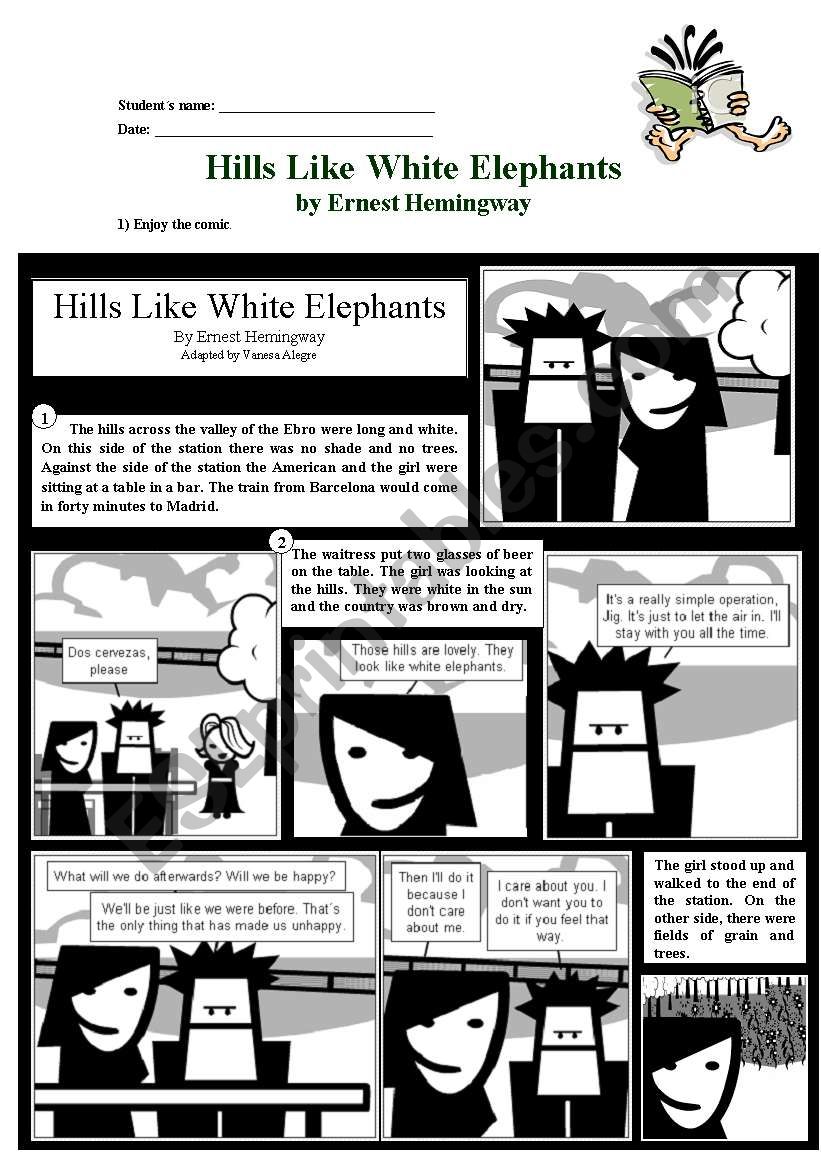 ADAPTATION of Ernest Hemingways story FIRST PART **COMIC **STORY*