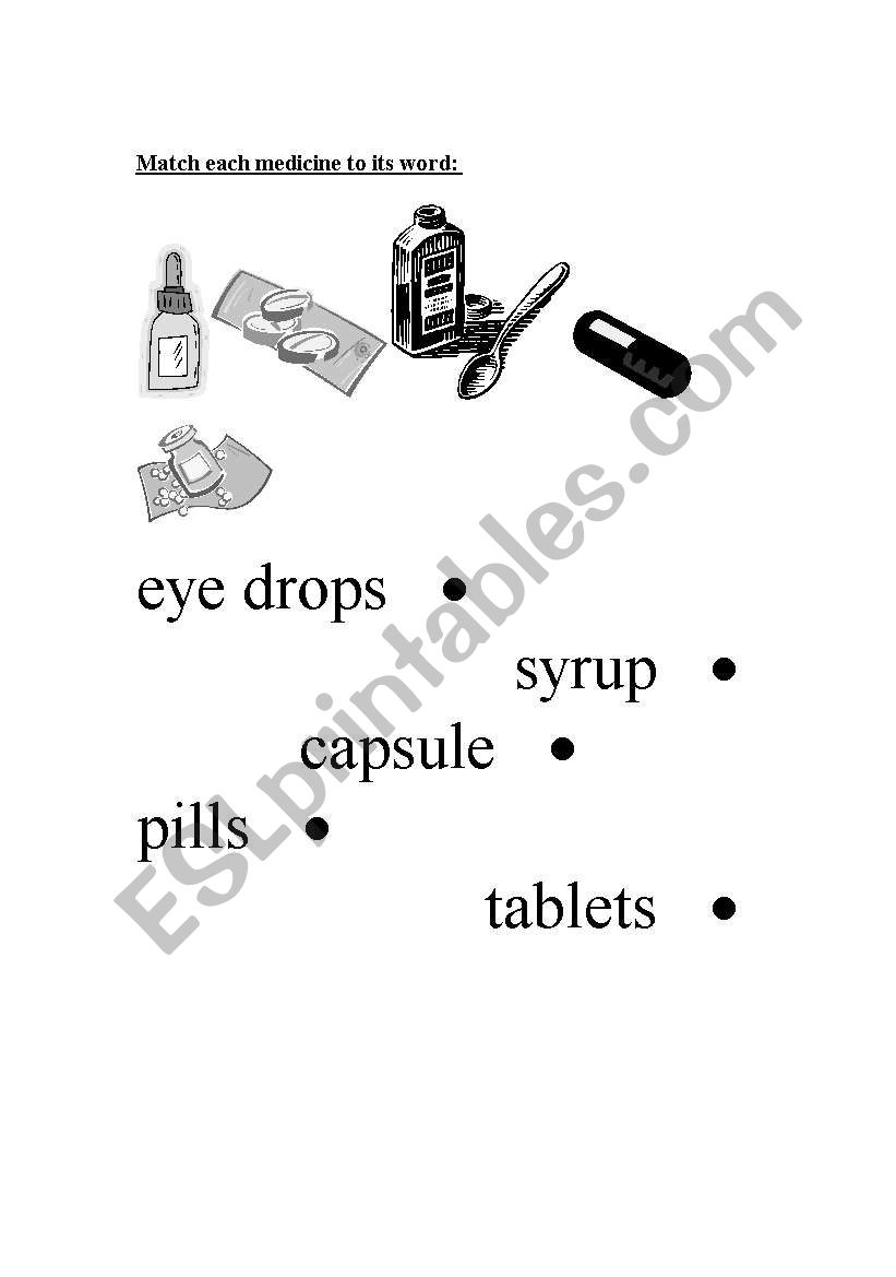 Medicine worksheet