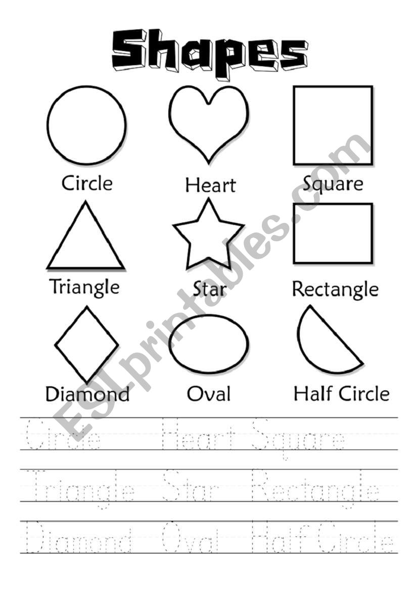 Shapes worksheet