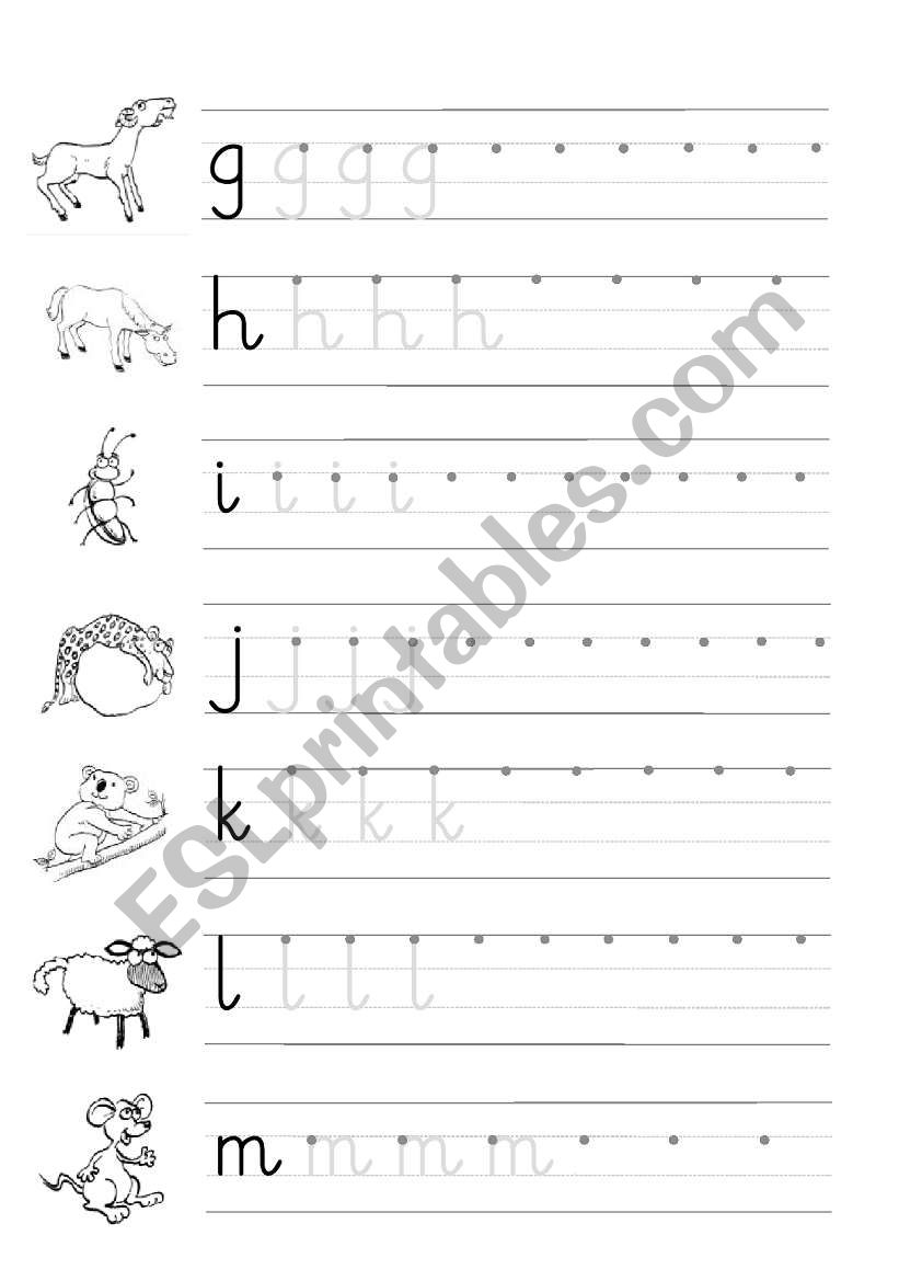 trace and copy worksheet