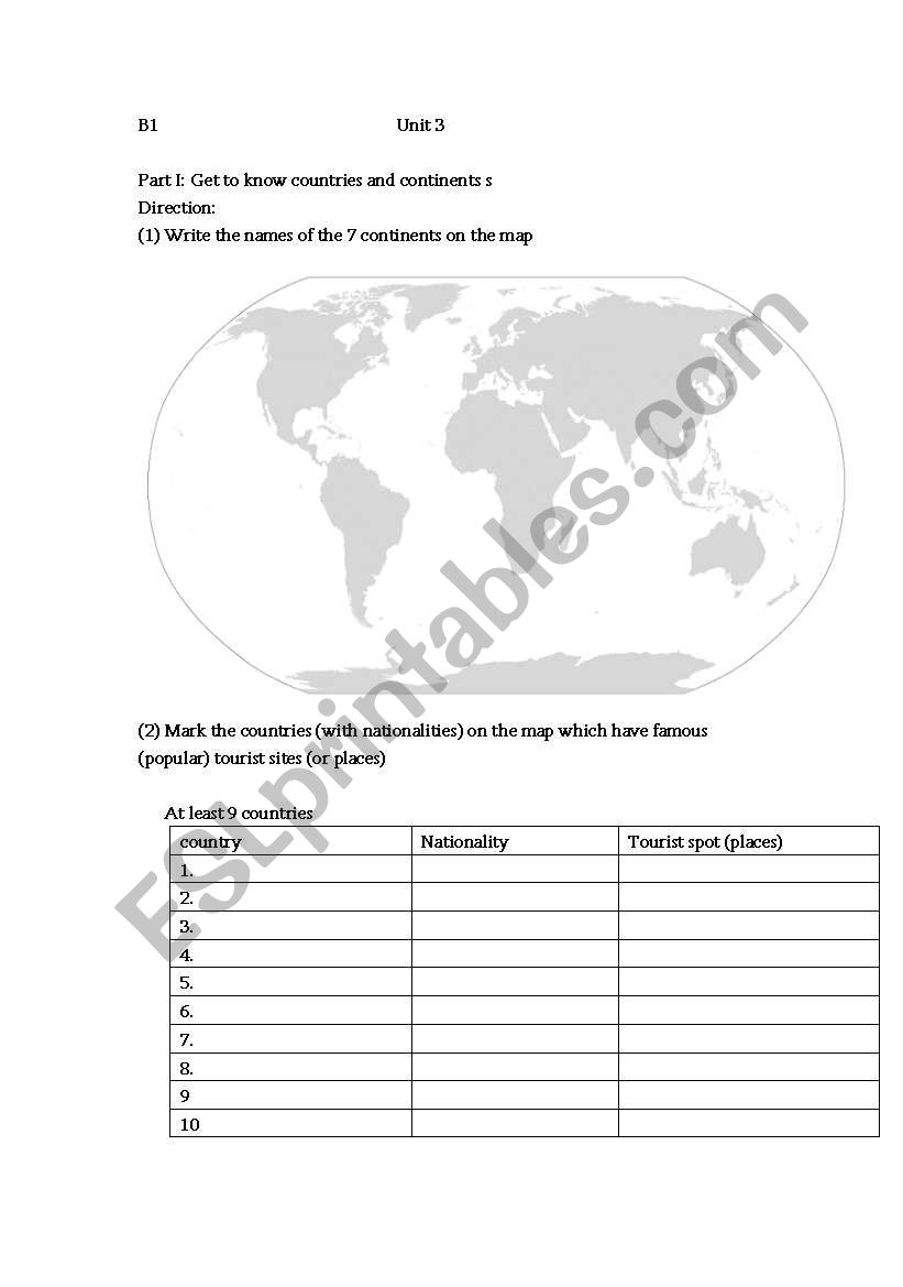 Where are you from? worksheet
