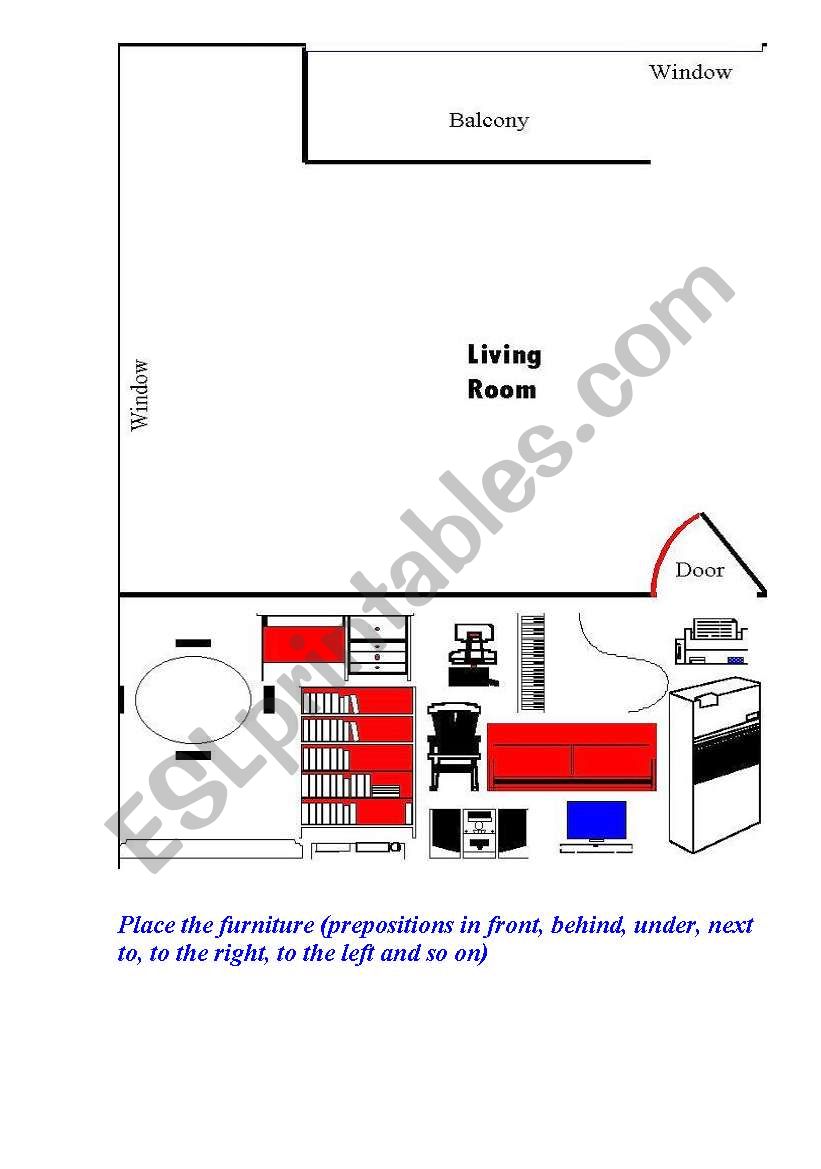 Place the furniture into the room