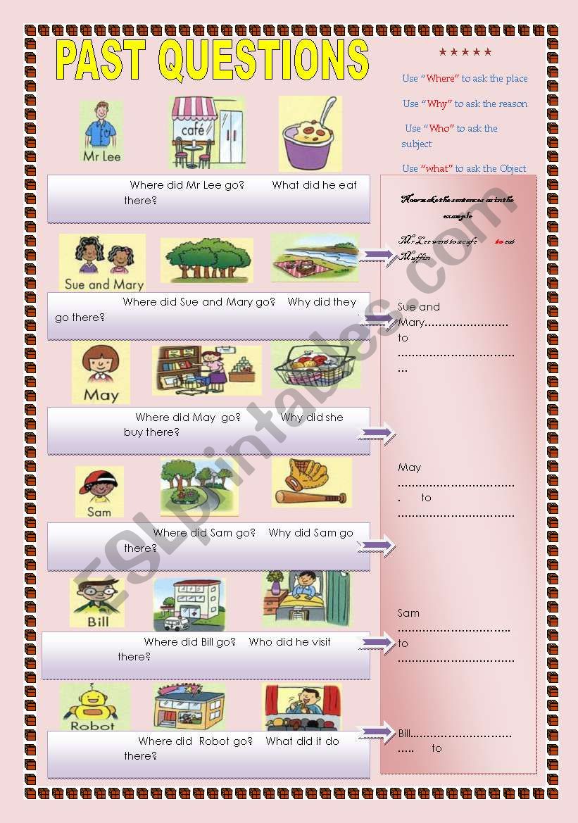 Past questions worksheet