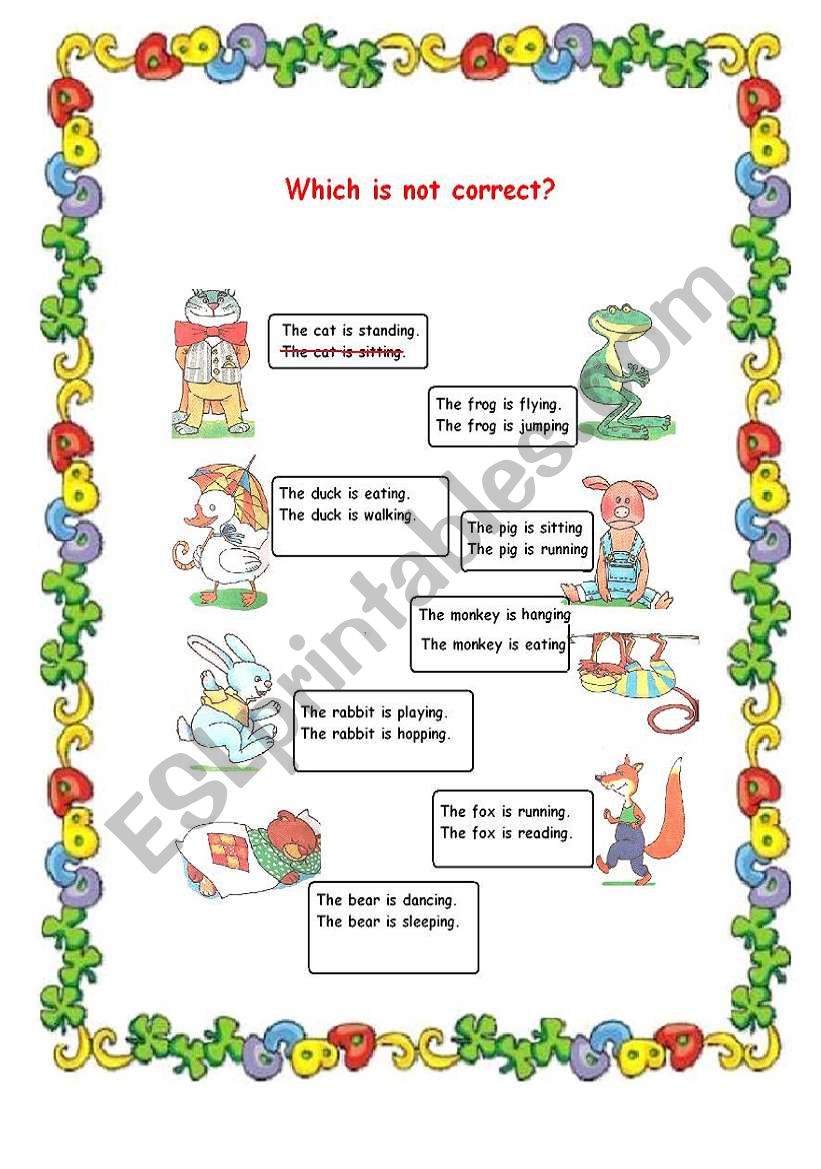 which is  not correct? worksheet