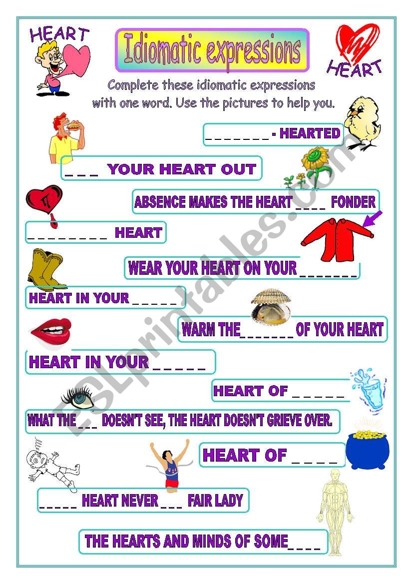 Idiomatic expressions - HEART - 