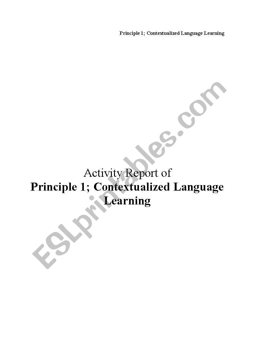 Contextualized Language Learning