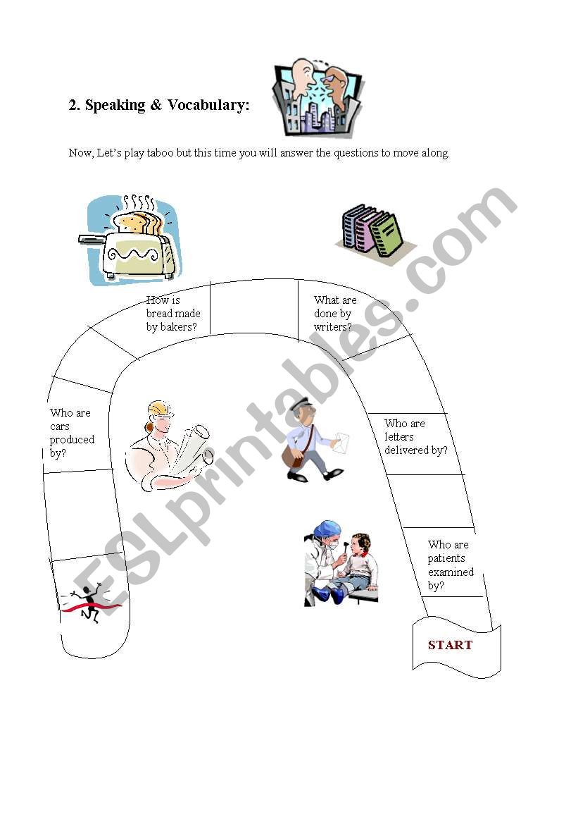 Passive voice / Game worksheet