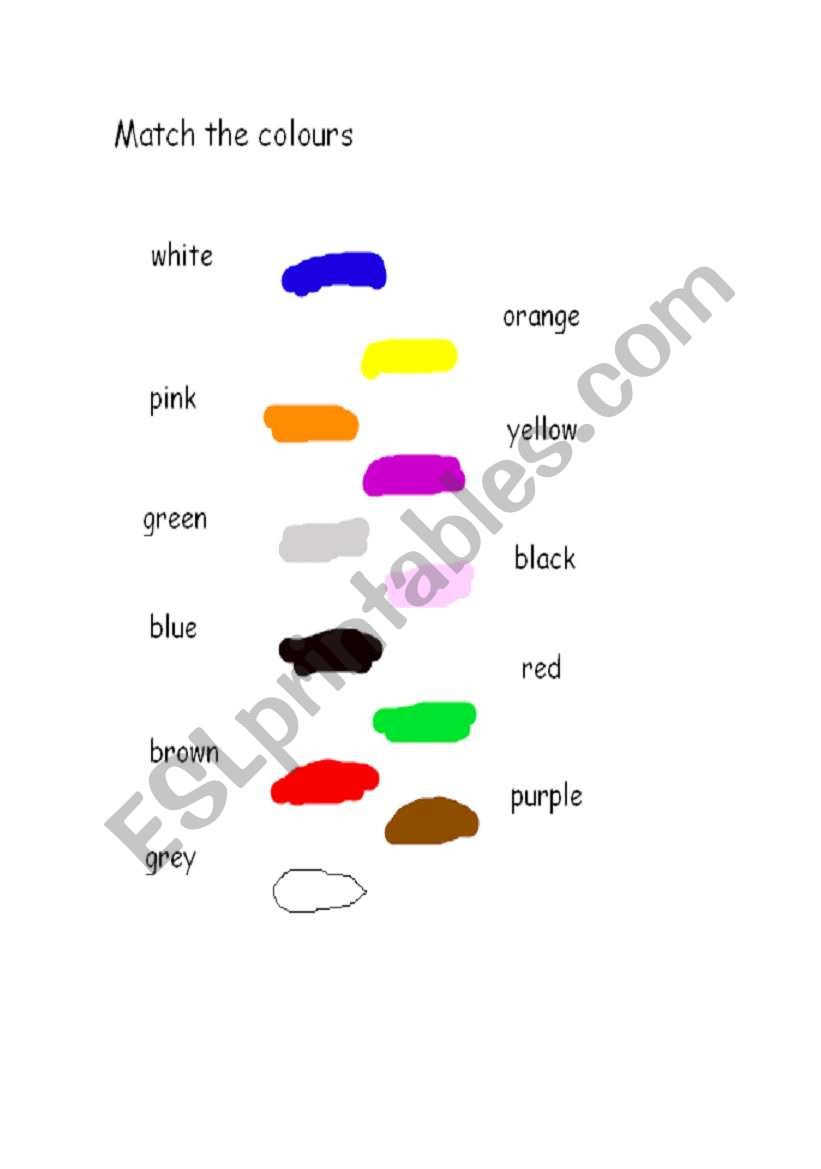 Colours worksheet