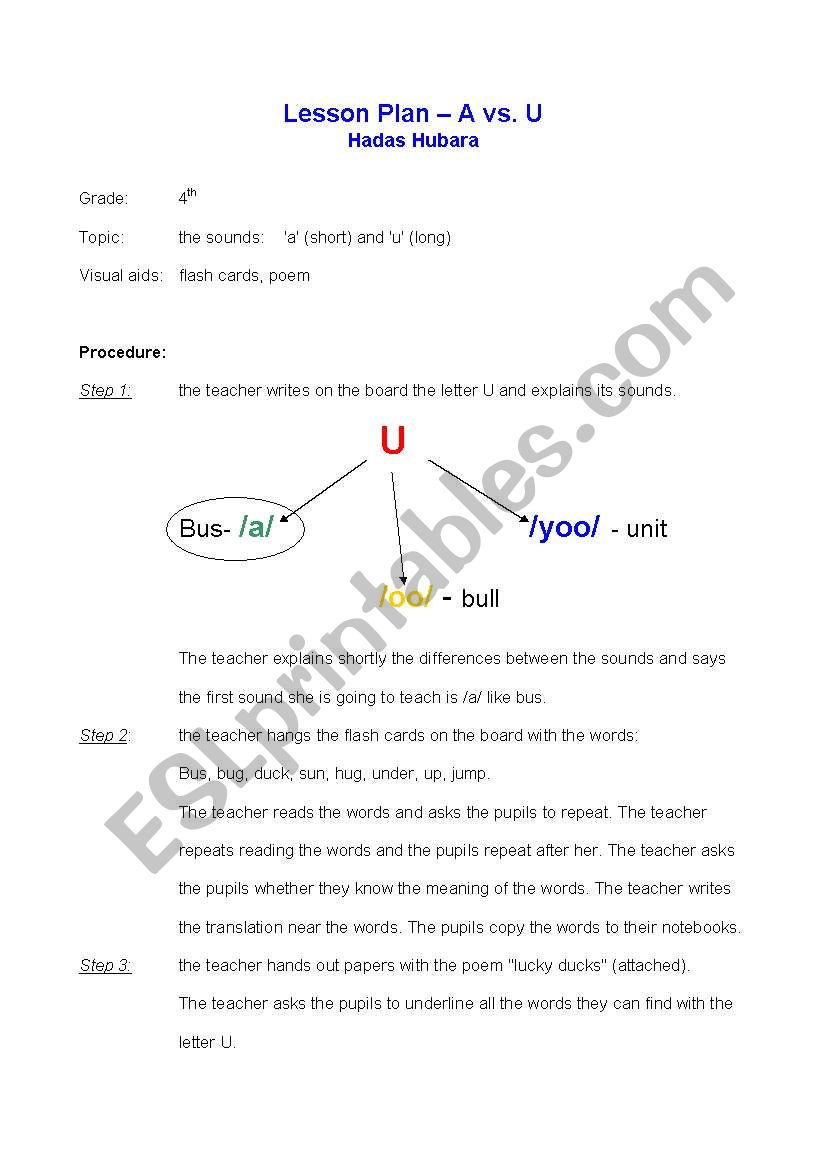 the letter u worksheet