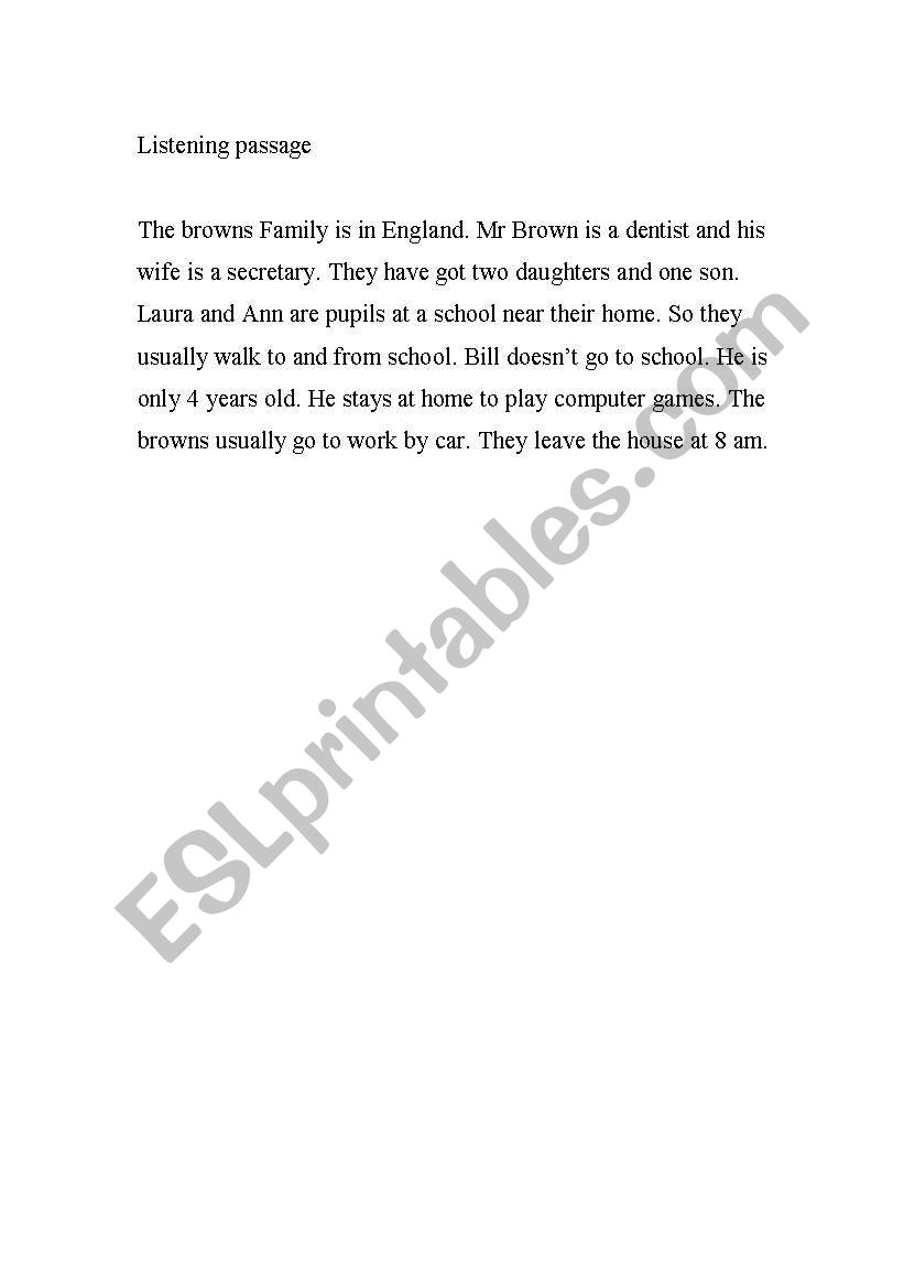 a test  worksheet
