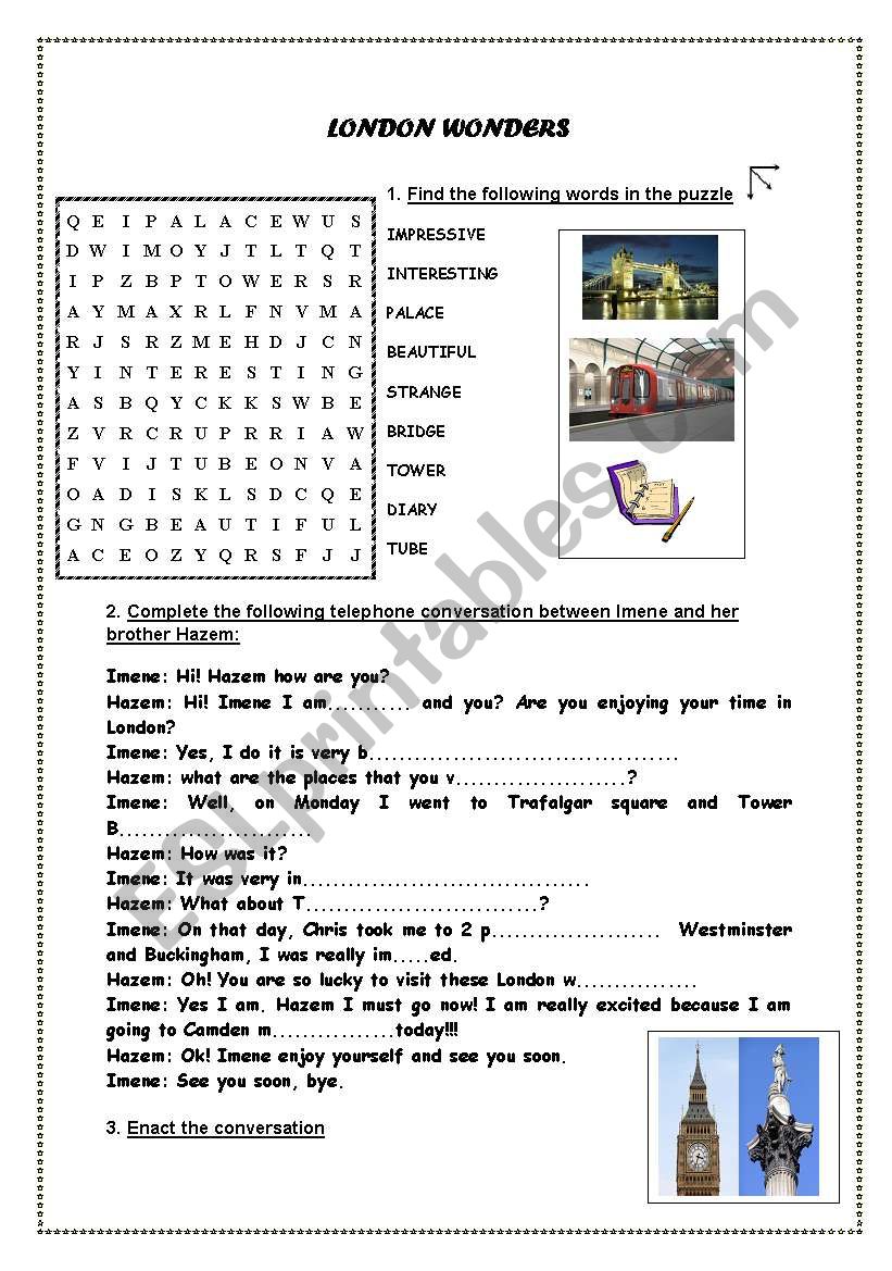 LONDON WONDERS worksheet