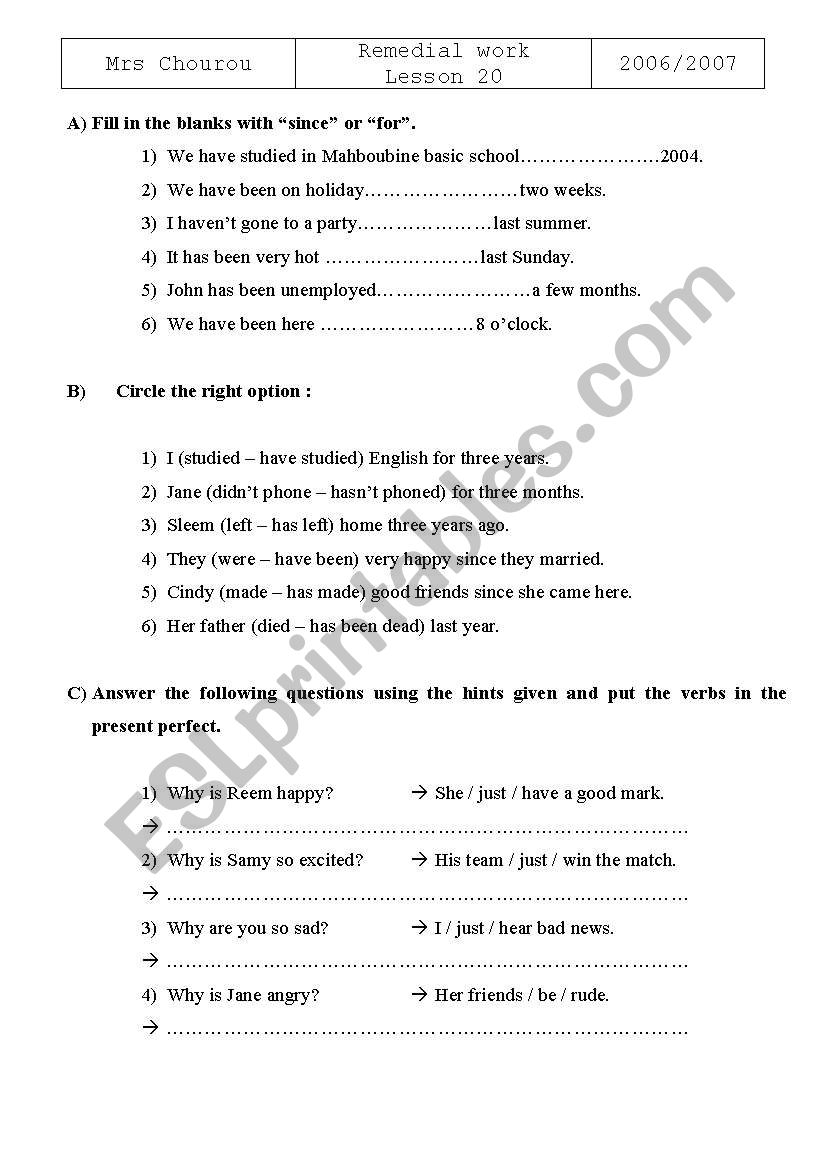 tasks  worksheet