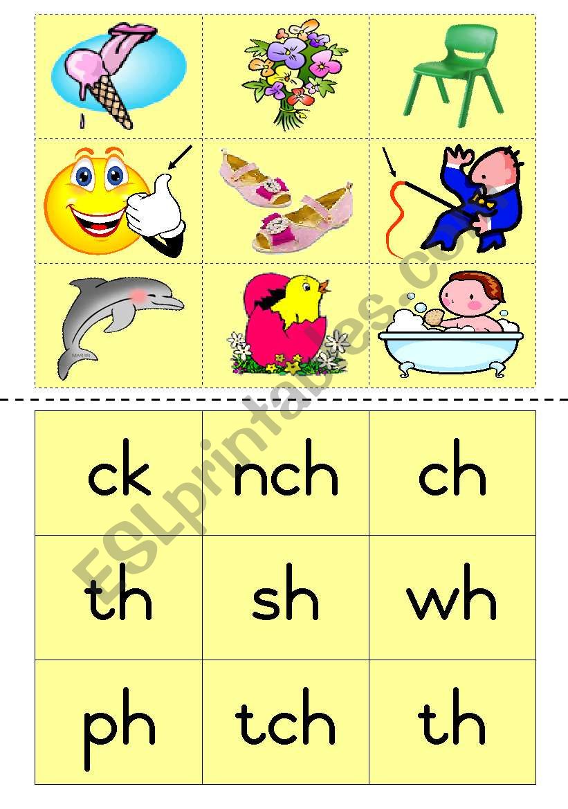 Consonant Diagraphs Game 2 worksheet