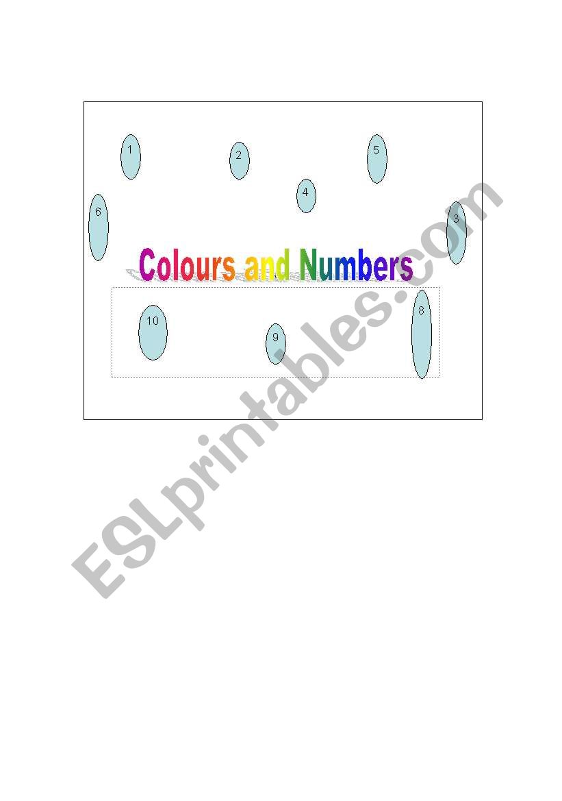Colours and numbers worksheet