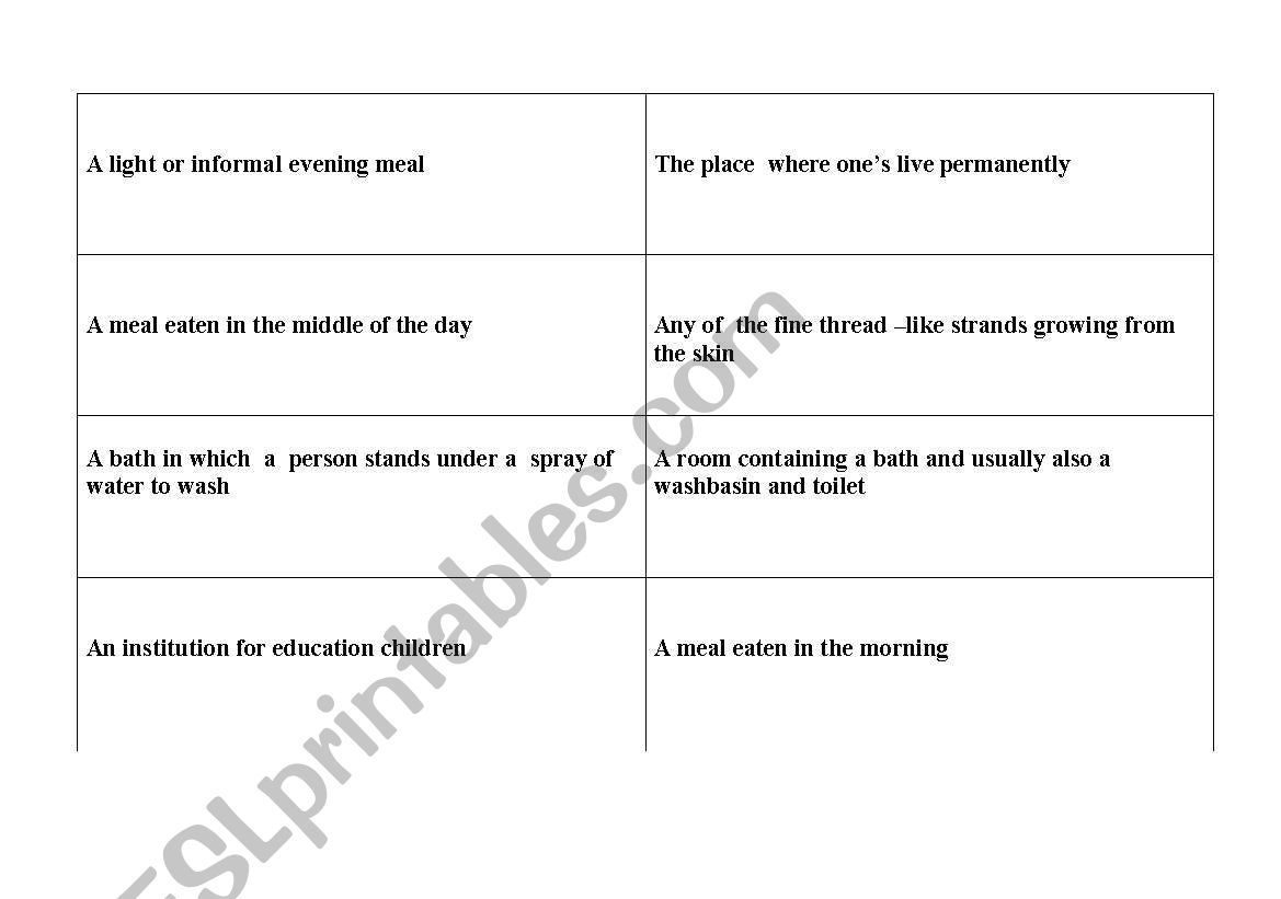 Working day worksheet