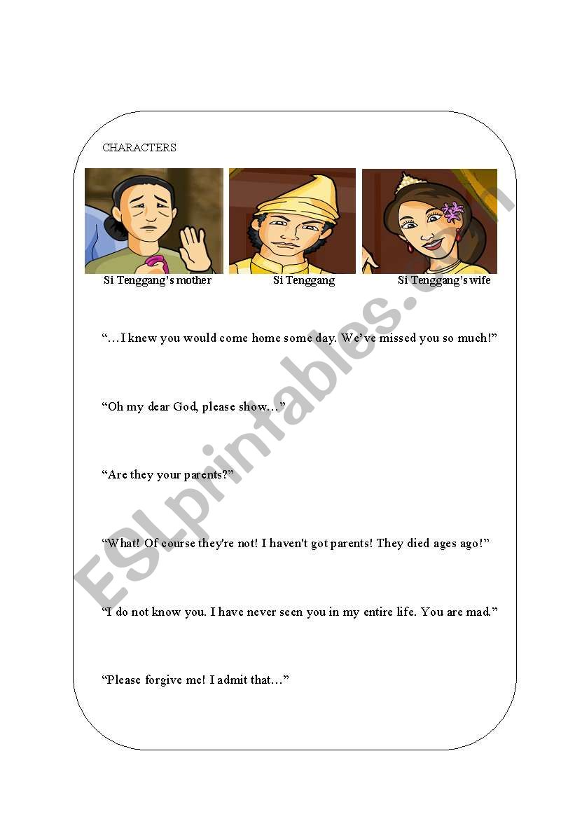 Characterisation of The Legend of Si Tenggang