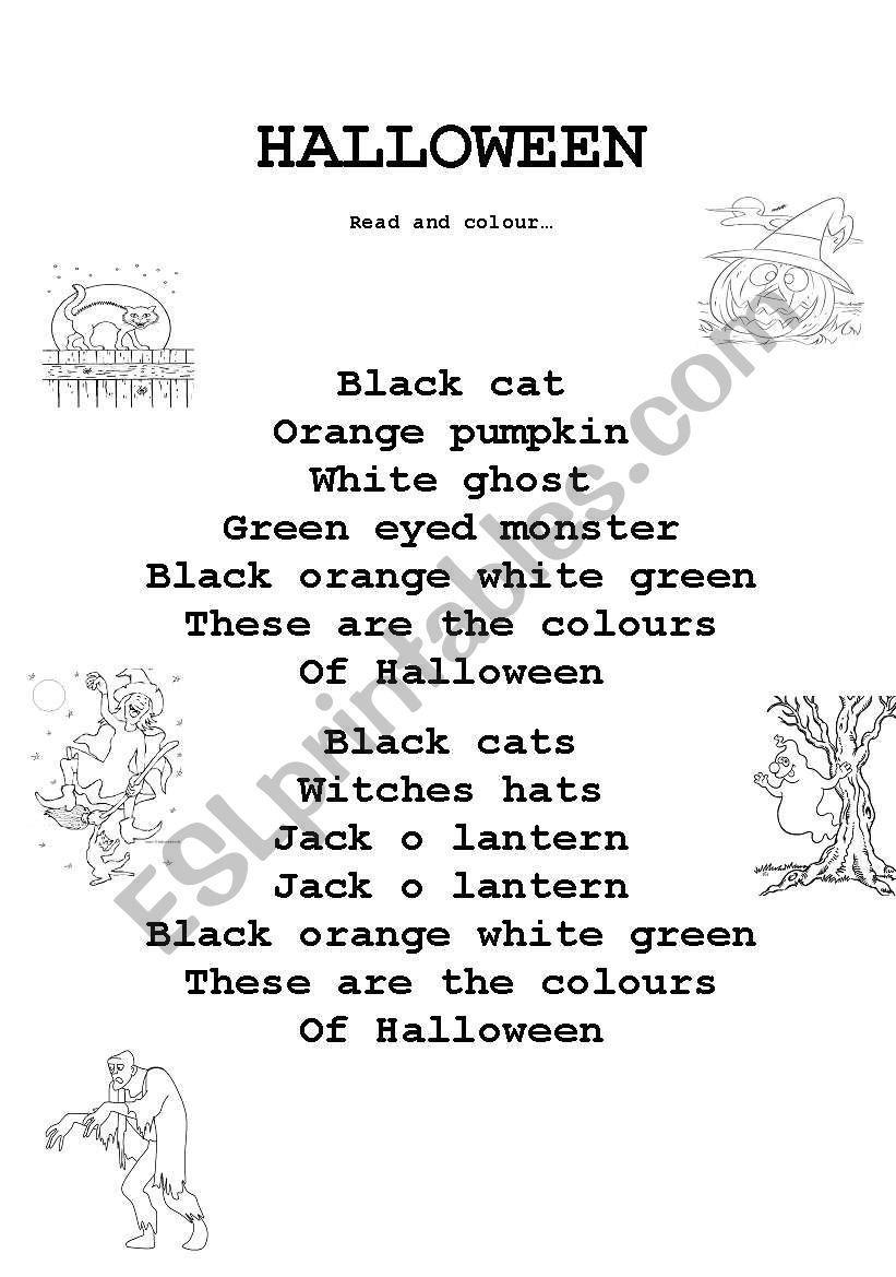 Halloween worksheet