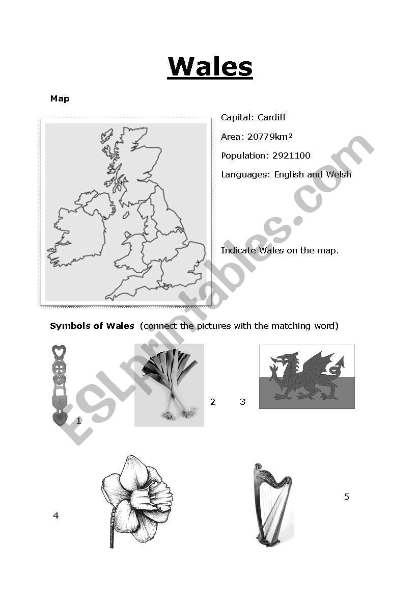 Wales worksheet