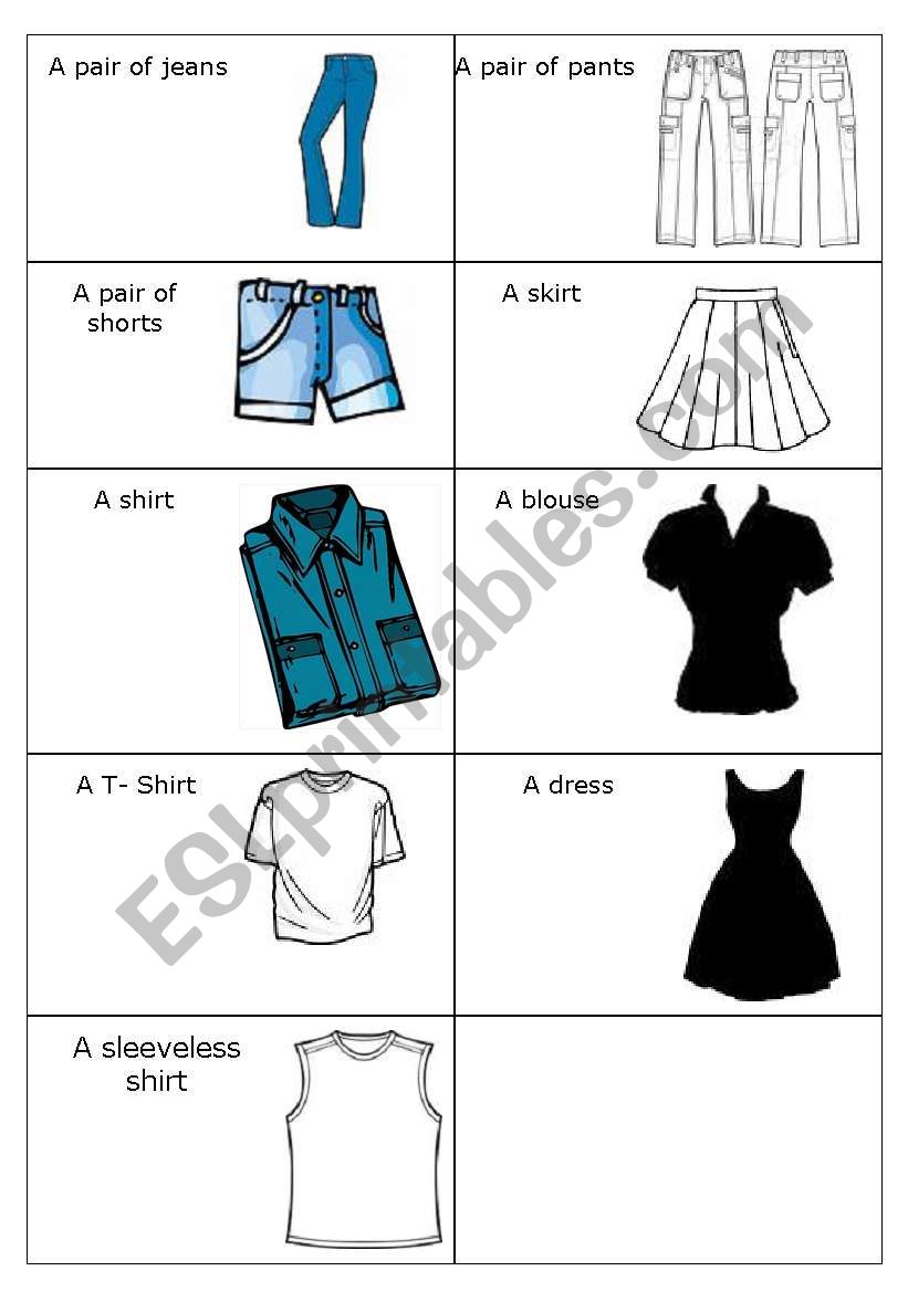 shopping Role play clothes cards1