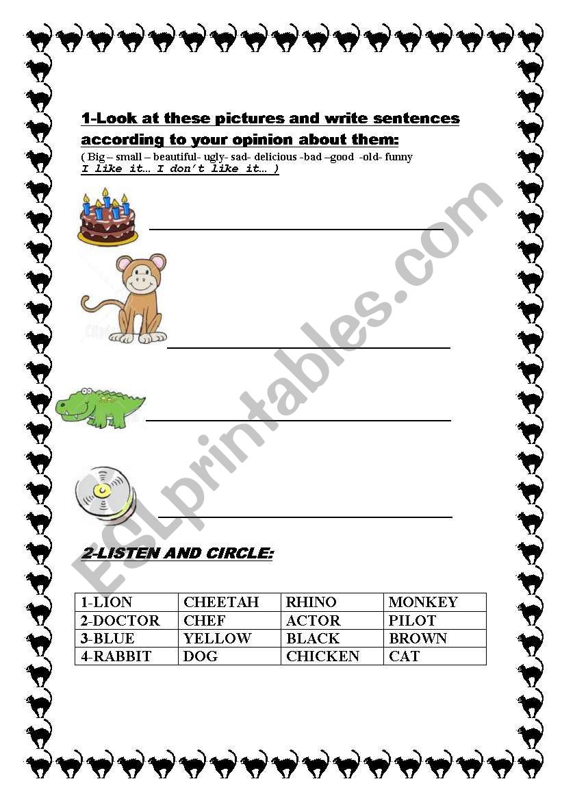 FOR KIDS worksheet