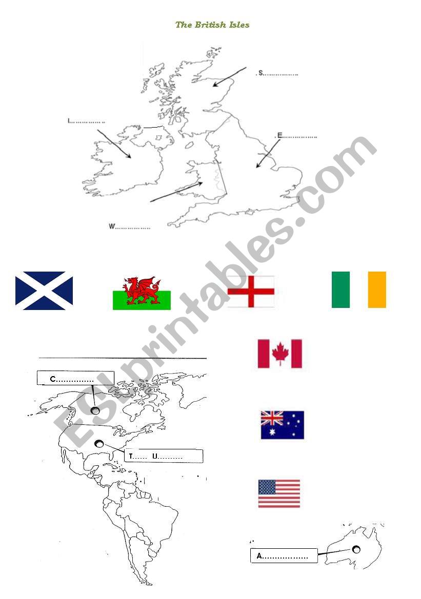 the british isles worksheet