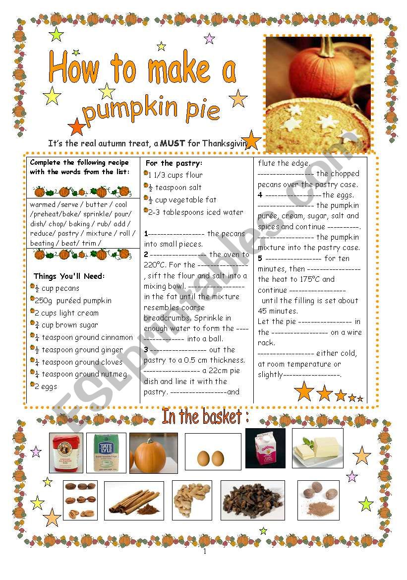 How to make a pumpkin pie : a real autumn treat